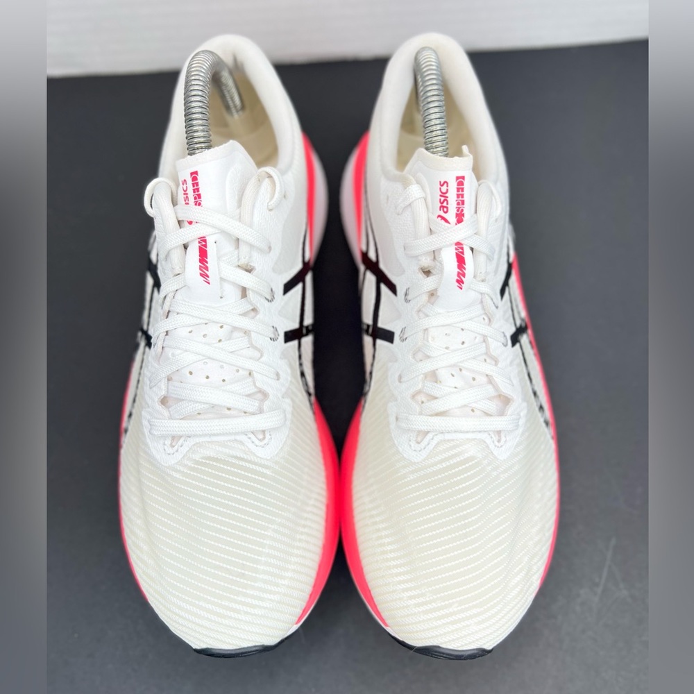 Asics Magic Speed 3 Womens Running Shoes White/Black/Pink Sz 9 1012B518-100 XLNT - Picture 3 of 16